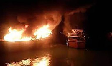 غفلت ملوان دو لنج را به آتش کشید