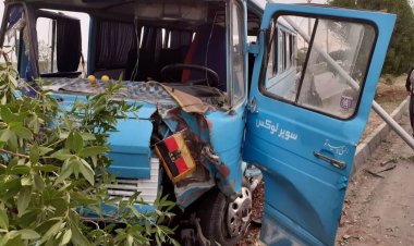 برخورد مینی‌بوس با تیر چراغ‌ برق