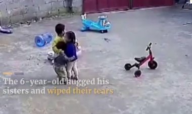 ببینید | دفاع شجاعانه پسربچه 6 ساله در محافظت از خواهر و برادرش