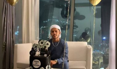 تصویری جدید از جشن تولد قائدی با لباس عربی در امارات