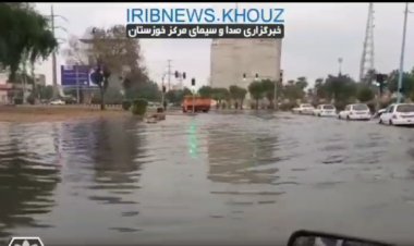 ببینید؛ اهواز بعد از بارش چند دقیقه‌ای باران