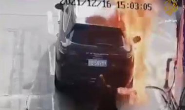 آتش زدن عمدی خودرو در پمپ بنزین