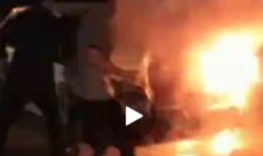 آتش زدن خودروی افشاگر زمین خواری در امیدیه