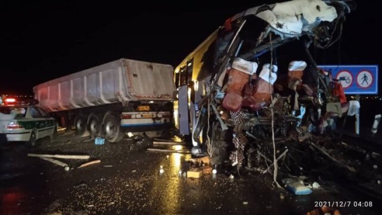 ۹ کشته و ۱۵ زخمی در تصادف اتوبوس دهدشت - تهران