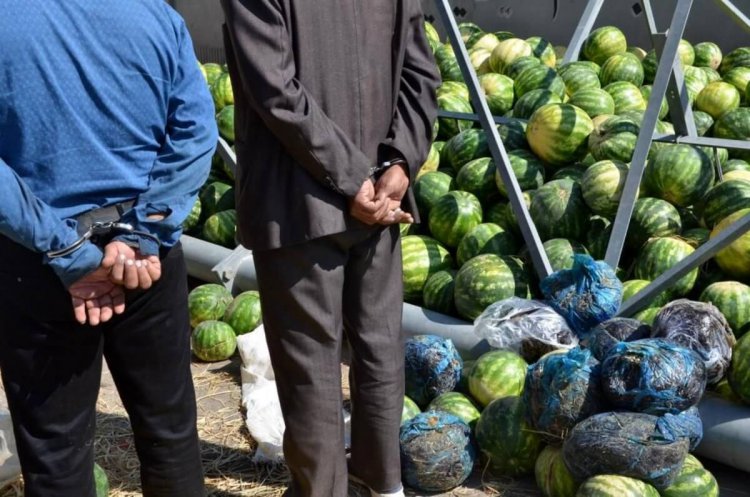 کشف ۵۰۰ کیلو تریاک زیر بار هندوانه