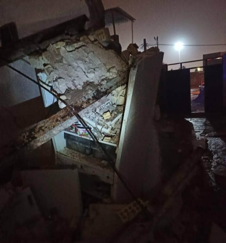 تخریب یک خانه در اثر انفجار گاز
