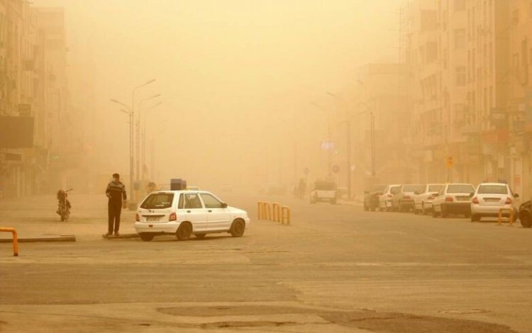 گرد و غبار در هندیجان به ۶۳ برابر حد مجاز رسید
