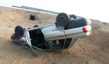 واژگونی پراید درجاده گتوند - لالی