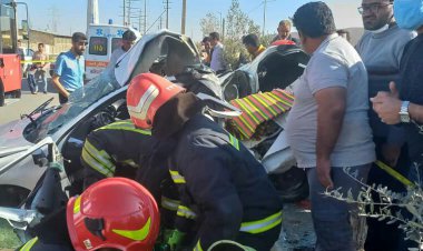 یک کشته و یک مصدوم در تصادف بلوار طلاییه