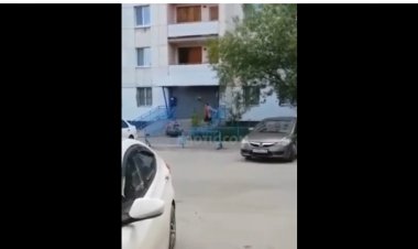 ببینید | لحظه وحشتناک سقوط مردی از طبقه چهاردهم