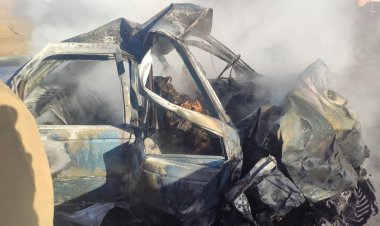در پیچ گاوکش نورآباد ۸ نفر در آتش سوختند