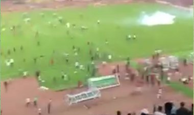 ببینید| هجوم هواداران خشمگین نیجریه به زمین بعد از حذف شدن از جام جهانی