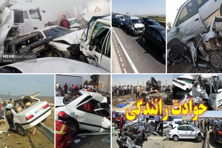 تصادف زنجیره ای در جاده شیراز- مرودشت