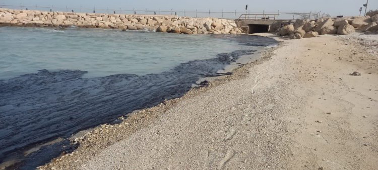لکه‌های نفتی در سواحل خلیج‌فارس