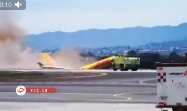 ببینید | دو نیم شدن هواپیمای شرکت دی اچ ال حین فرود اضطراری