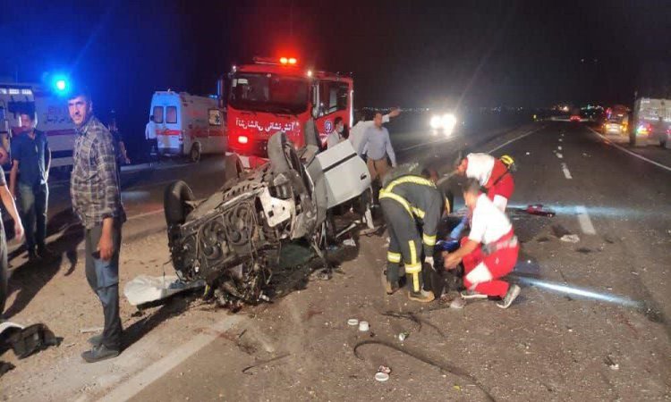 تصادف مرگبار در جاده لار- جهرم با ۵ کشته و مصدوم