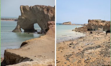 روزنه دریا، از جاذبه‌های گردشگری جزیره هرمز، فرو ریخت!