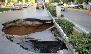 ببینید| فرونشست باورنکردنی اتوبانی در اهواز