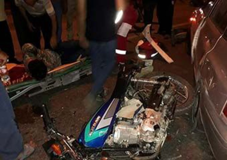 دو قربانی در پی برخورد سمند و موتورسیکلت در جهرم