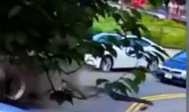 ببینید | ریزش ناگهانی خیابان زیر کامیون؛ زمین دهان باز کرد!