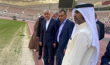 بازدید وزیر ورزش و جوانان از استادیوم بازی ایران و انگلیس