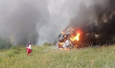 ببینید| سقوط مرگبار تانکر سوخت