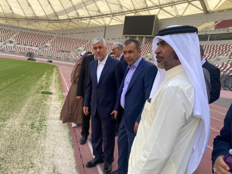 بازدید وزیر ورزش و جوانان از استادیوم بازی ایران و انگلیس