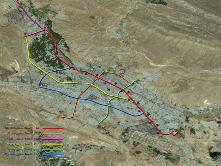 طرح جدید برای ادامه خط ۲ مترو شیراز