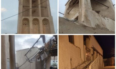 آسیب به بادگیرهای تاریخی منطقه لافت جزیره قشم بر اثر زمین‌لرزه