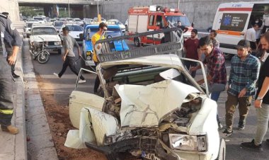 واژگونی  وانت‌بار ۹ نفر را راهی بیمارستان کرد