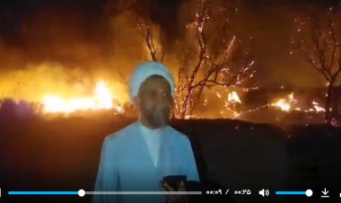 آتش سوزی مزارع و باغات حمیدیه خوزستان