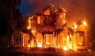 آتش زدن اقامتگاه نخست وزیر سریلانکا از سوی معترضان