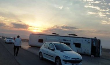 واژگونی مرگبار اتوبوس کوهنوردان در زنجان