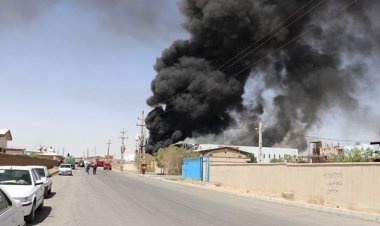 آتش سوزی یک واحد صنعتی در بوئین زهرا