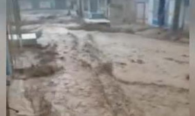 وقوع سیلاب در امام‌زاده سید محمد(ع) بارده