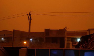 لحظه ورود گرد و غبار شدید به اهواز