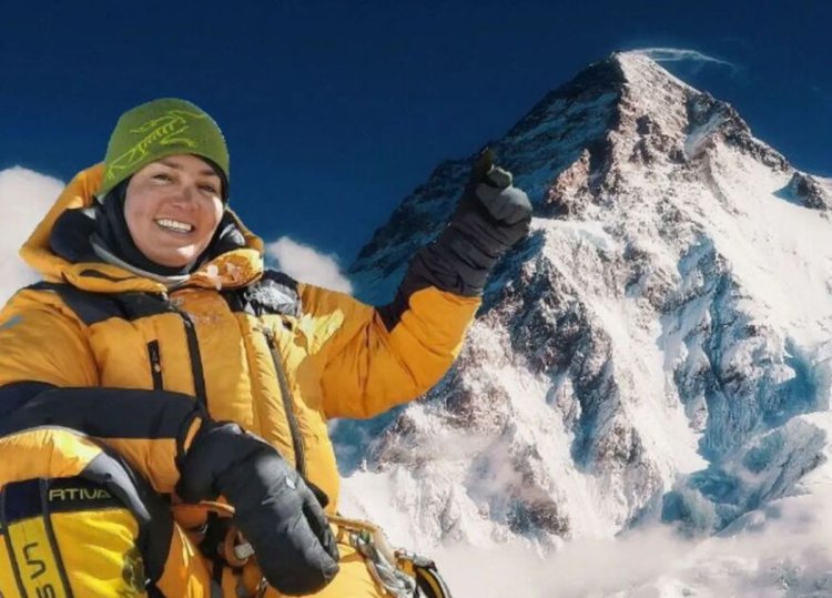 صعود اولین بانوی ایرانی به دومین قله بلند جهان