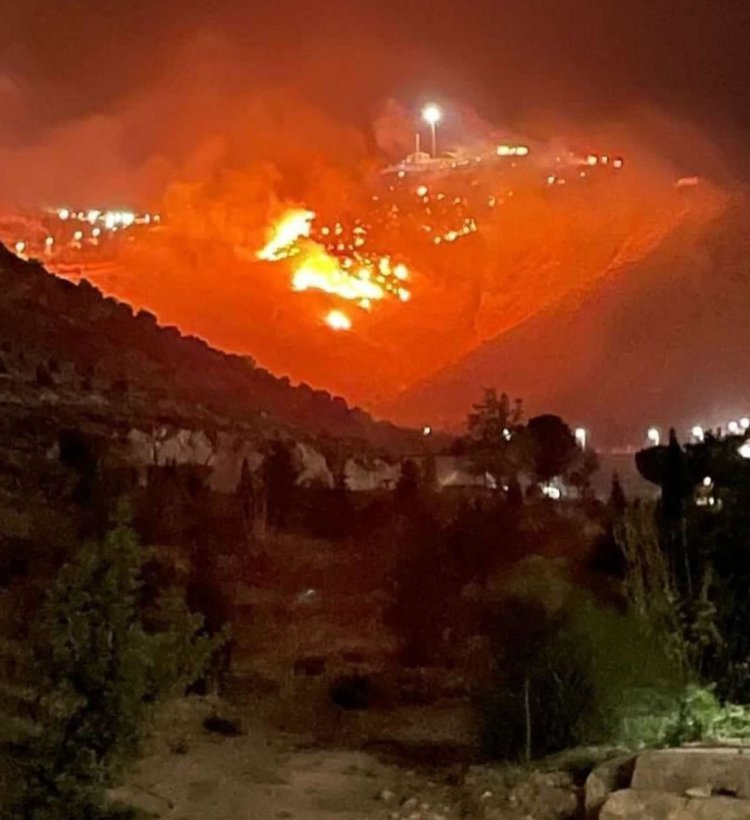 آتش‌سوزی در ارتفاعات بوستان کوهستانی دراک شیراز