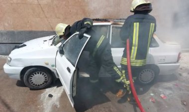 انفجار عجیب یک پراید در شیراز با اسپری!