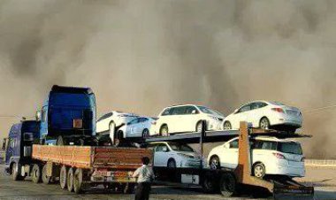 ببینید| طوفان شن جاده راور کرمان