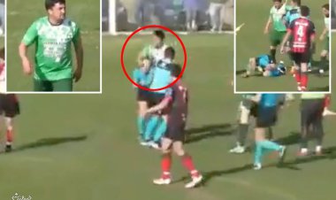 ببینید| حمله وحشیانه به داور زن !