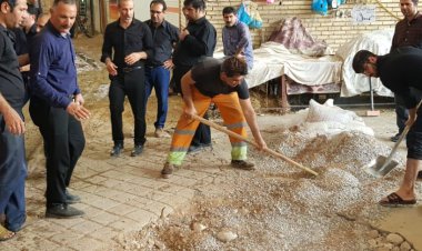 فرونشست زمین در مسیر حرکت هیئت های عزاداری در دزفول