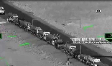 ببینید | تصاویر رسانه‌های روسی از غارت نفت سوریه توسط نیروهای آمریکایی