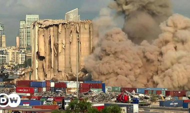 هشت برج دیگر سیلوی غلات بندر بیروت فروریخت