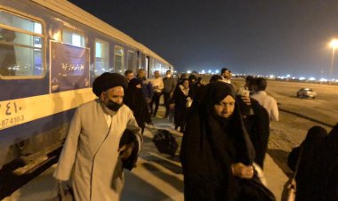 نخستین قطار ترکیبی تهران- کربلا وارد ایستگاه شلمچه  شد