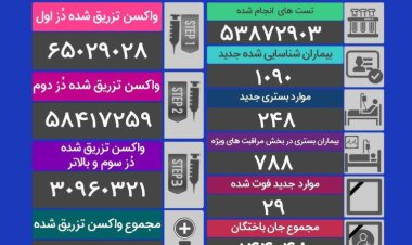 فوت ۲۹ نفر در شبانه روز گذشته