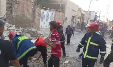 تخریب کامل منزل مسکونی در پی انفجار گاز در اهواز