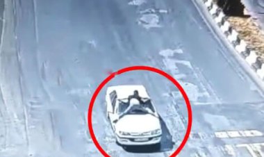 ببینید | حرکت جنون‌آمیز یک شهروند در شیراز؛ خوابیدن روی ماشین در اتوبان