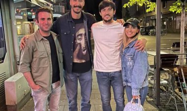 سردار آزمون و همسرش با هوتن شکیبا و بهرام افشاری در آلمان