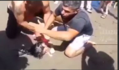 ببینید| نجات کودک ۸ ساله از مرگ حتمی با هوشیاری غریق نجات ها